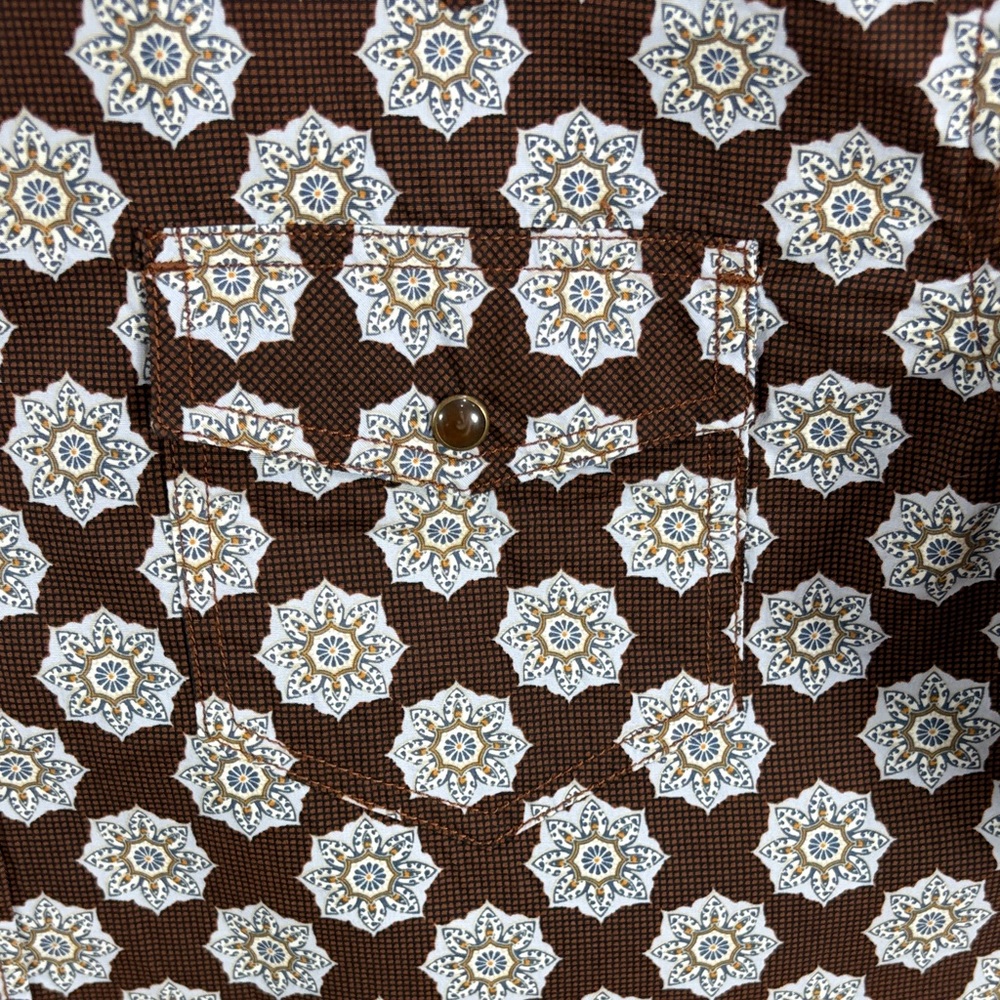CODY JAMES Authentic Western Apparel Size XL,Men's Brown Patterned Shirt - Picture 5 of 16